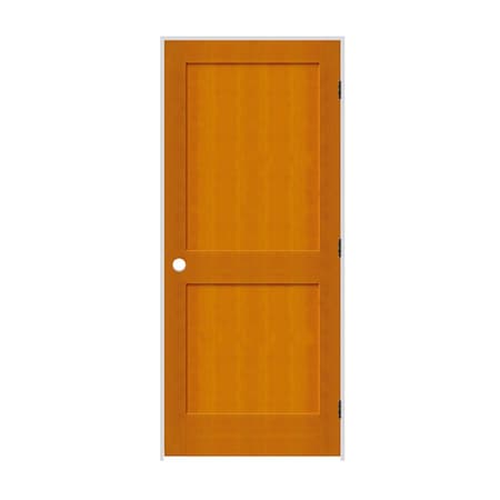 Codel Doors 26" x 80" x 1-3/8" Fir 2-Panel Interior Shaker 4-9/16" LH Prehung Door with Matte Black Hinges 2268fir8402LH10B4916